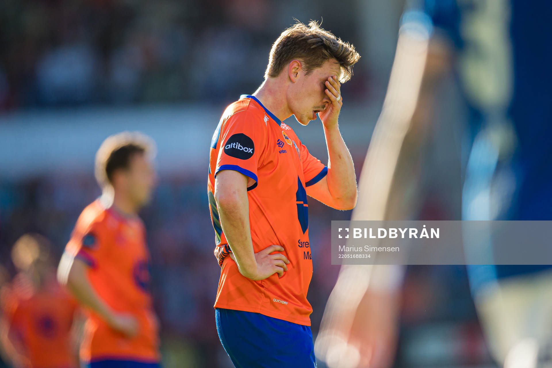 Kristoffer Ødemarksbakken of Aalesund looks dejected