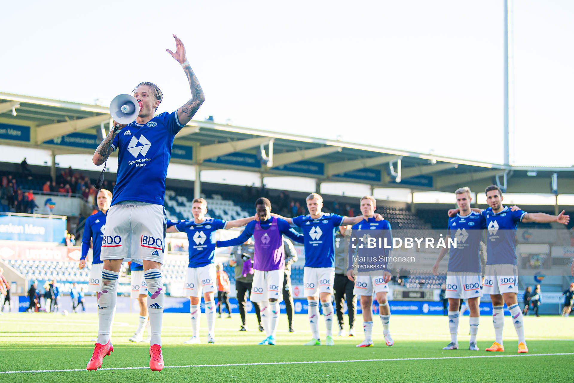 Birk Risa of Molde celebrates