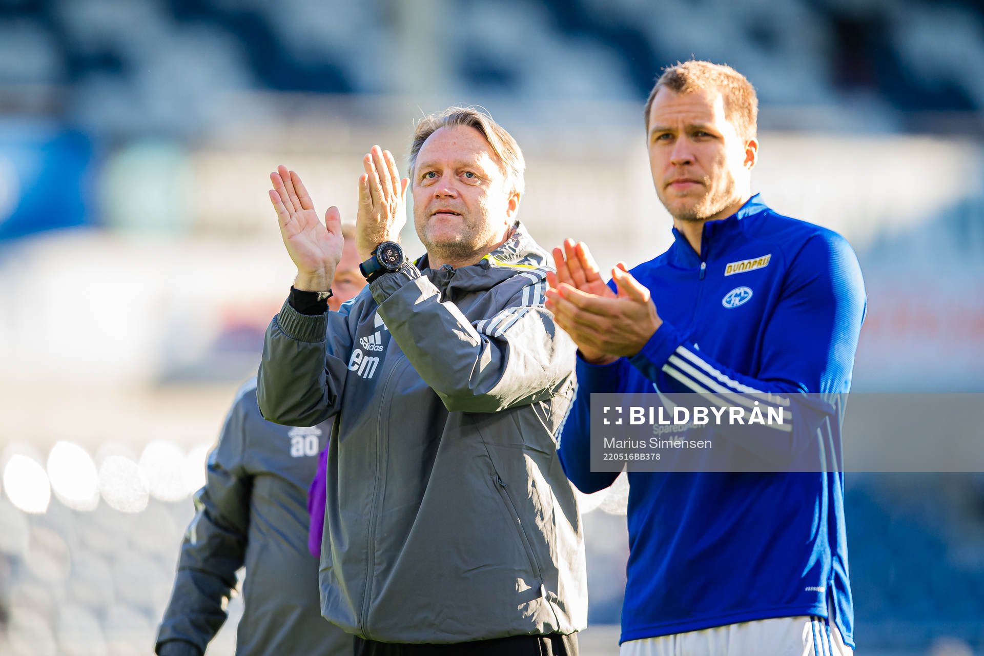 Erling Moe, head coach of Molde, and Martin Bjørnbak of