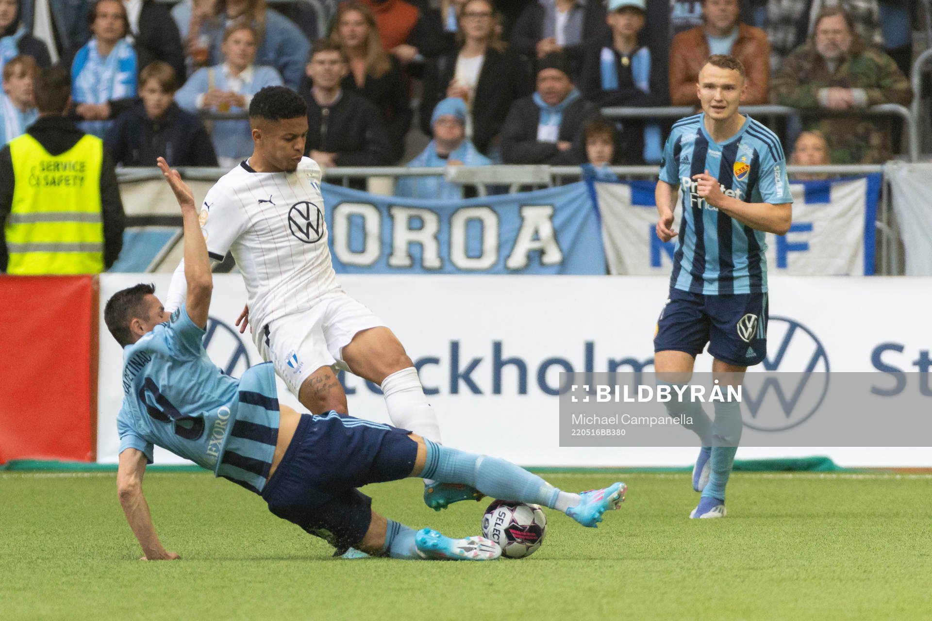 Djurgårdens Haris Radetinac och Malmös Romain Gall