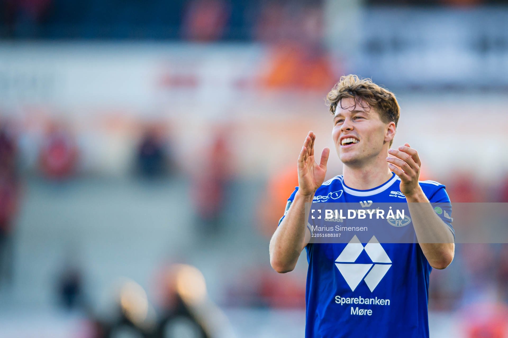 Emil Varhaugvik Breivik of Molde celebrates