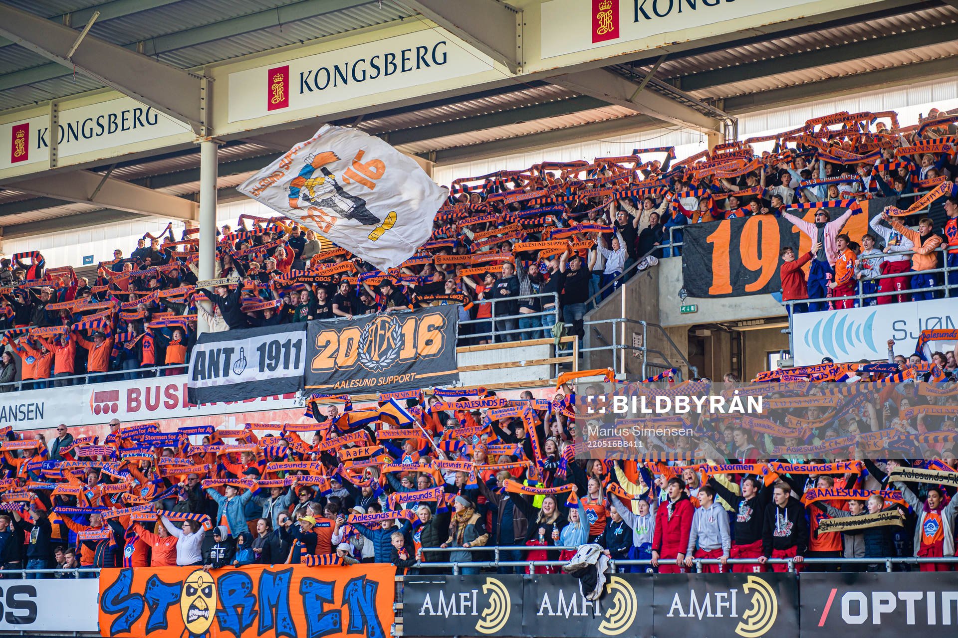Spectators in the stands