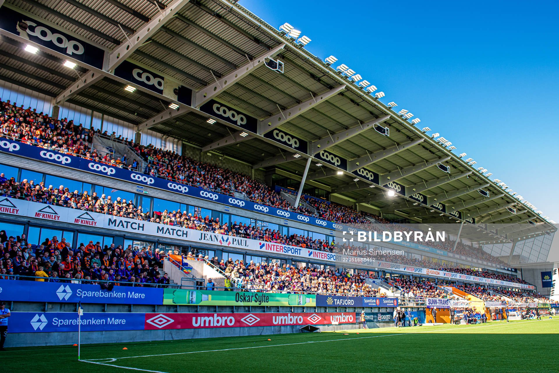 Spectators in the stands