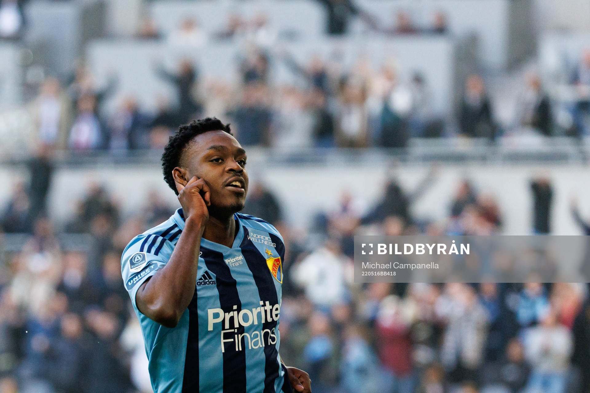 Djurgårdens Joel Asoro jublar