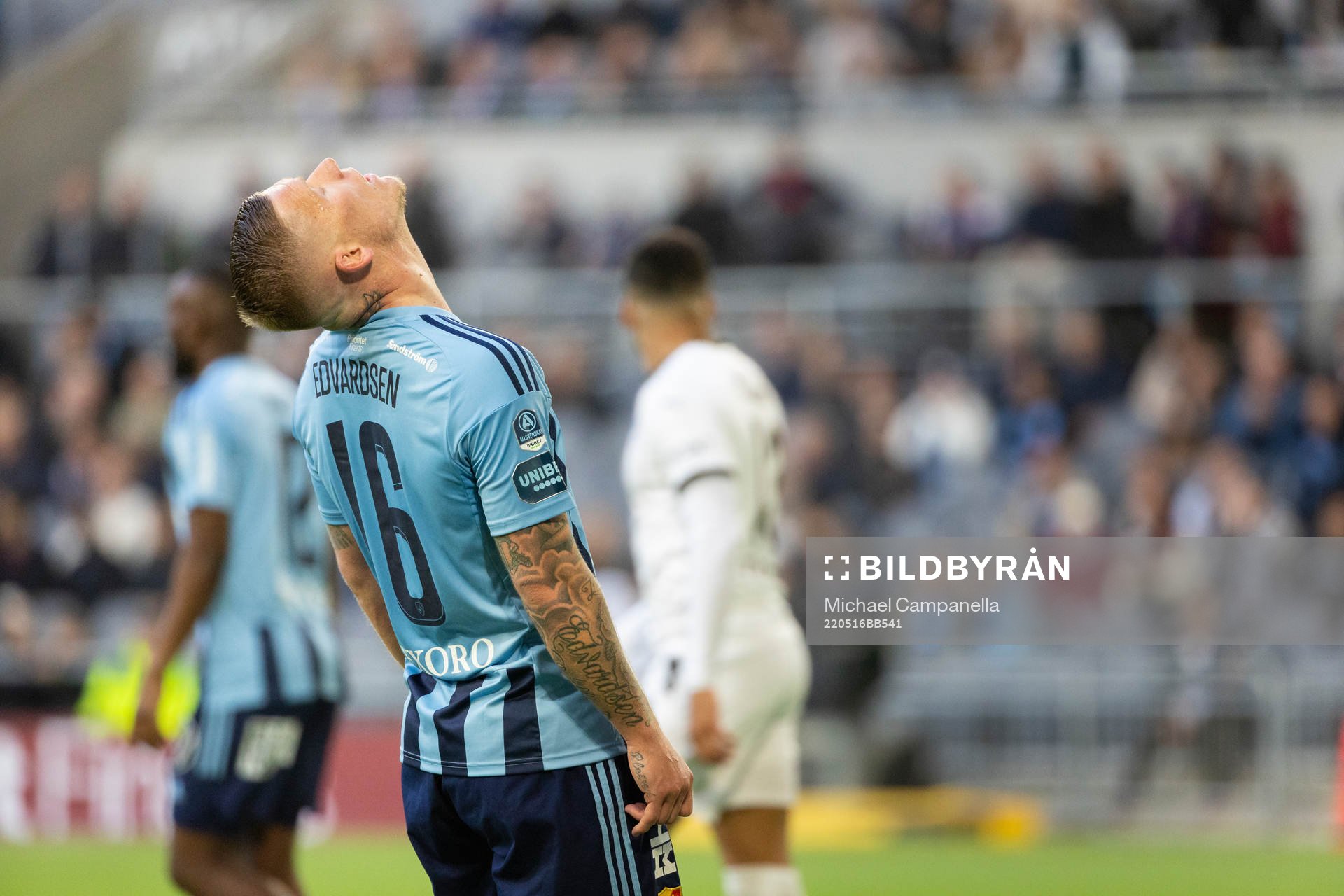 Djurgårdens Victor Edvardsen deppar