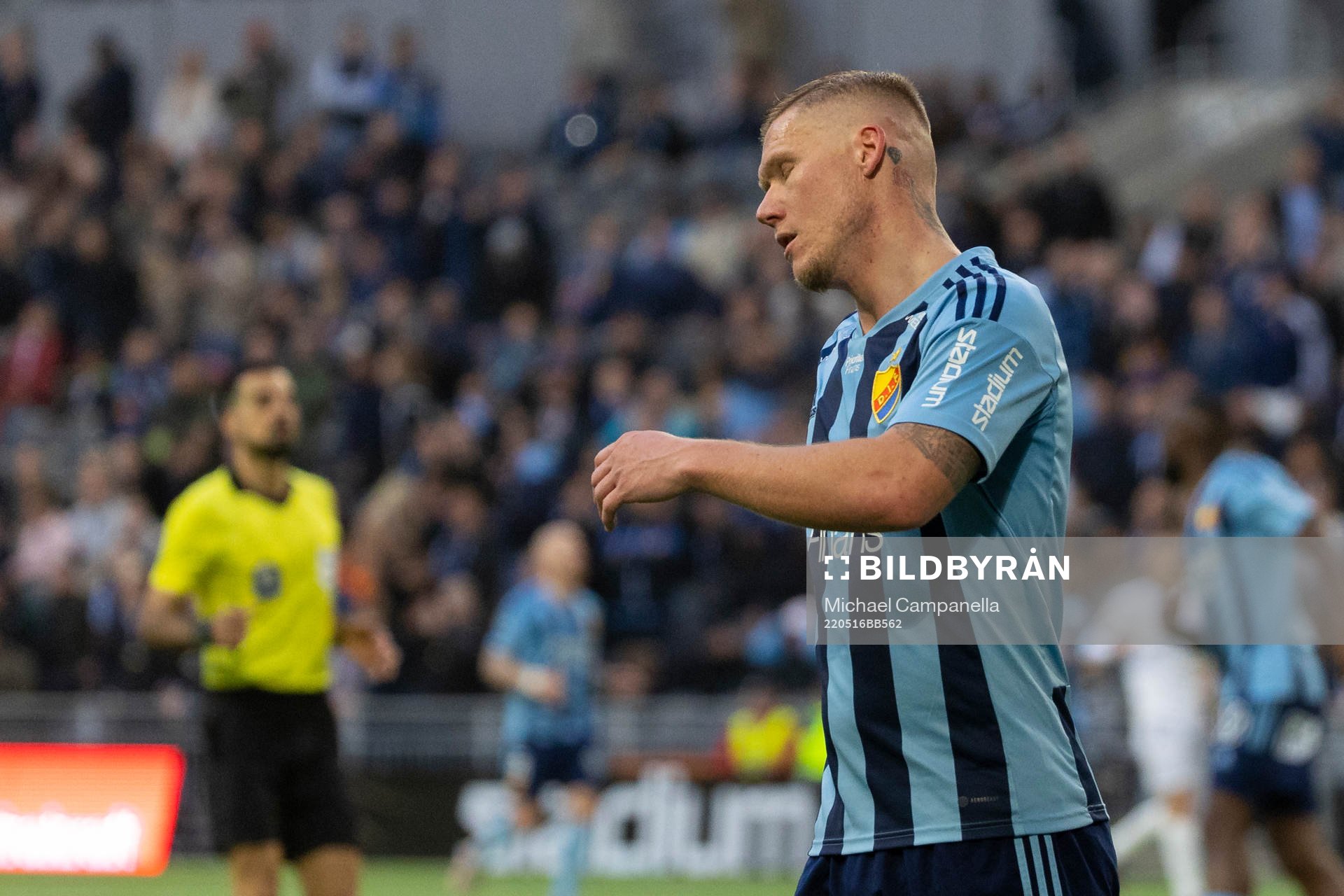 Djurgårdens Victor Edvardsen deppar