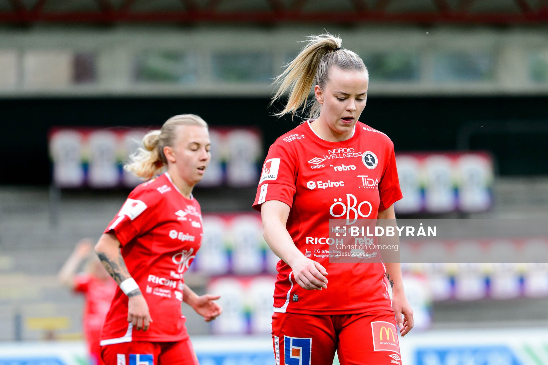 Örebros Berglind Ros Augustdottir deppar