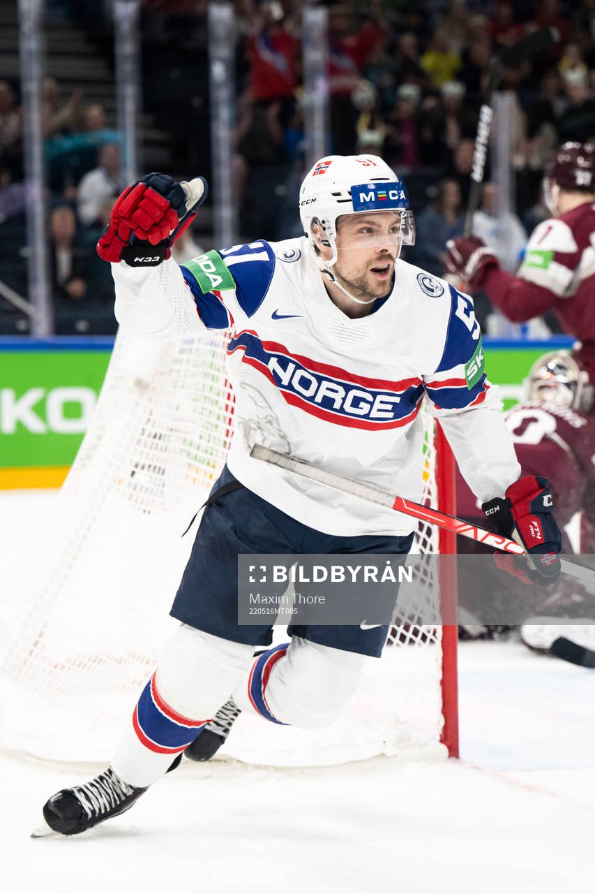 Mats Rosseli Olsen of Norway celebrates