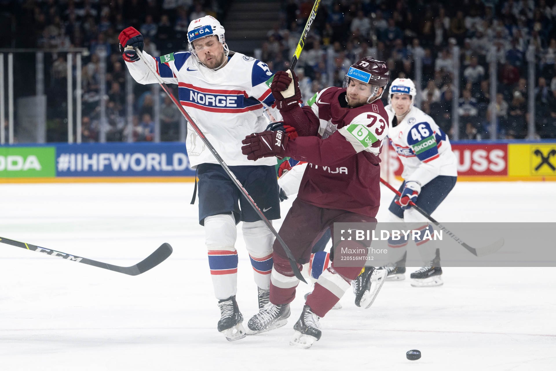 Mats Rosseli Olsen of Norway and Deniss Smirnovs of Latvia