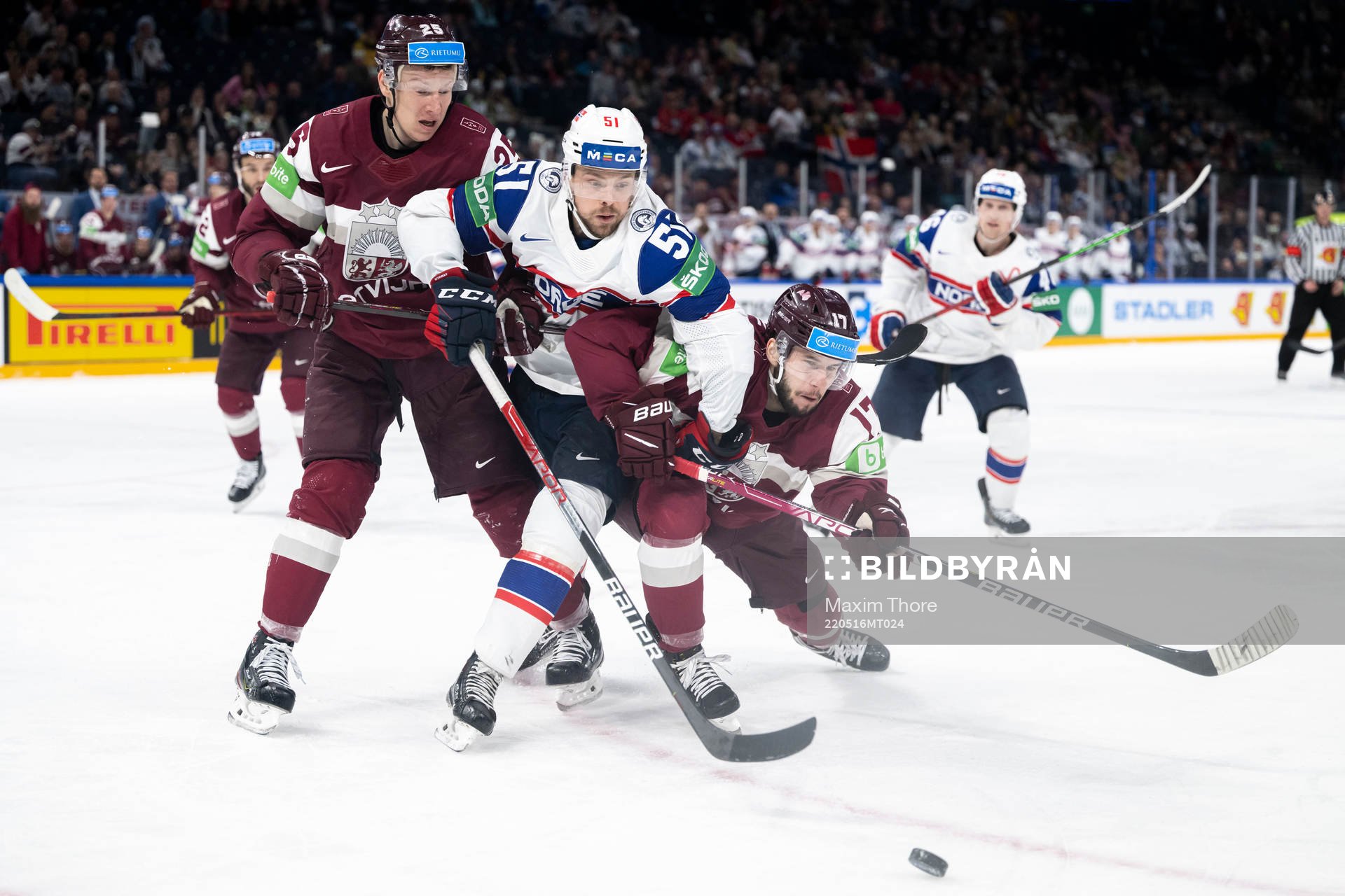 Andris Dzerins and Martins Dzierkals of Latvia against Mats
