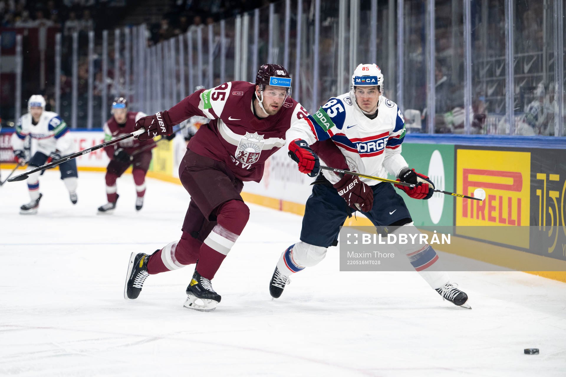 Oskars Batna of Latvia and Michael Haga of Norway
