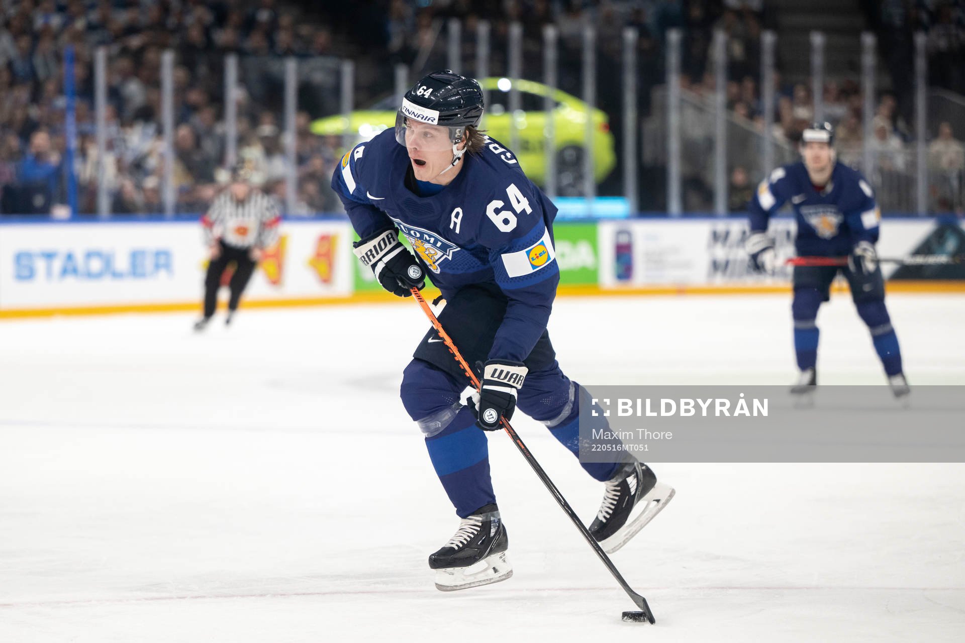 Mikael Granlund of Finland scores the 1-0 goal