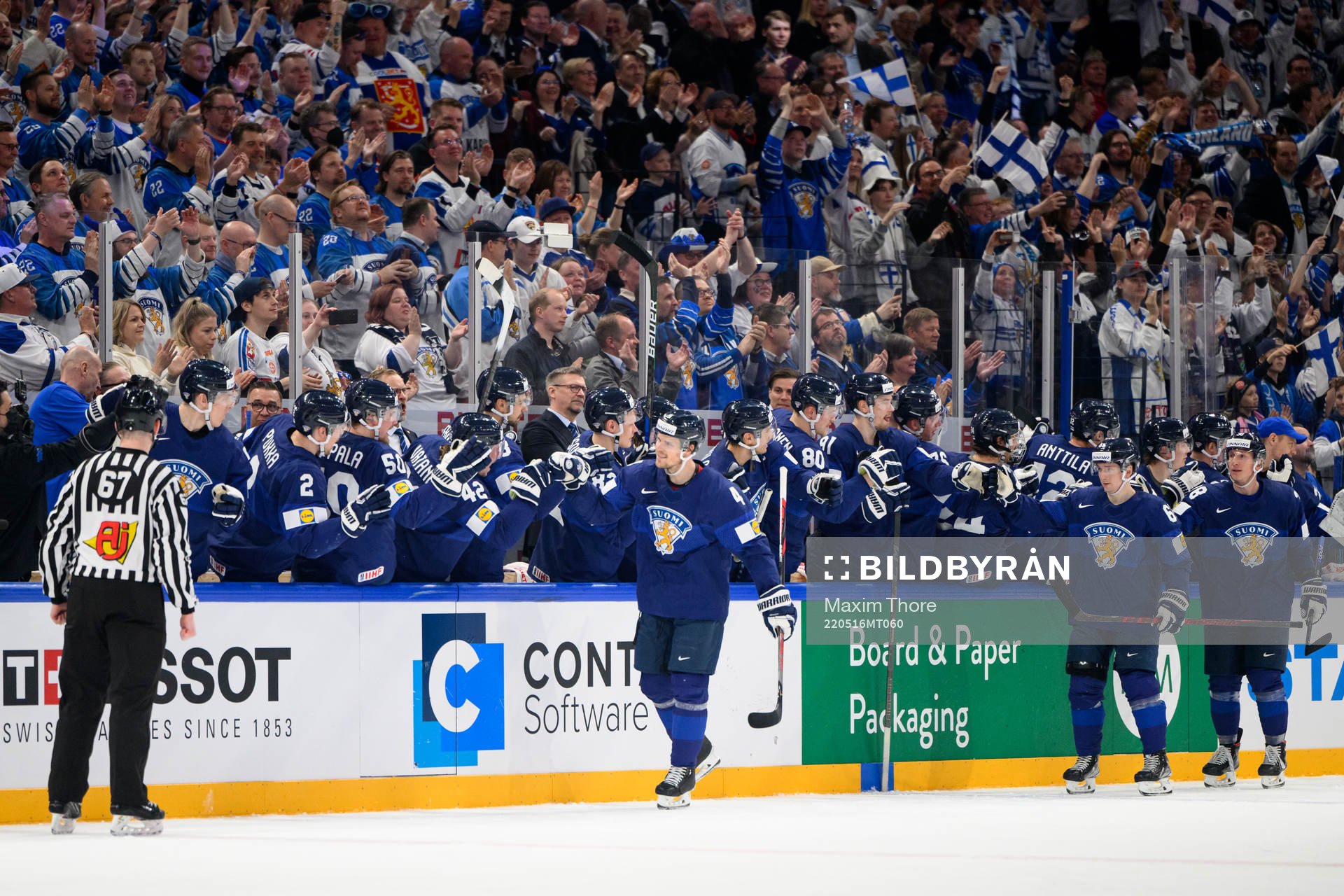 Mikko Lehtonen of Finland celebrates