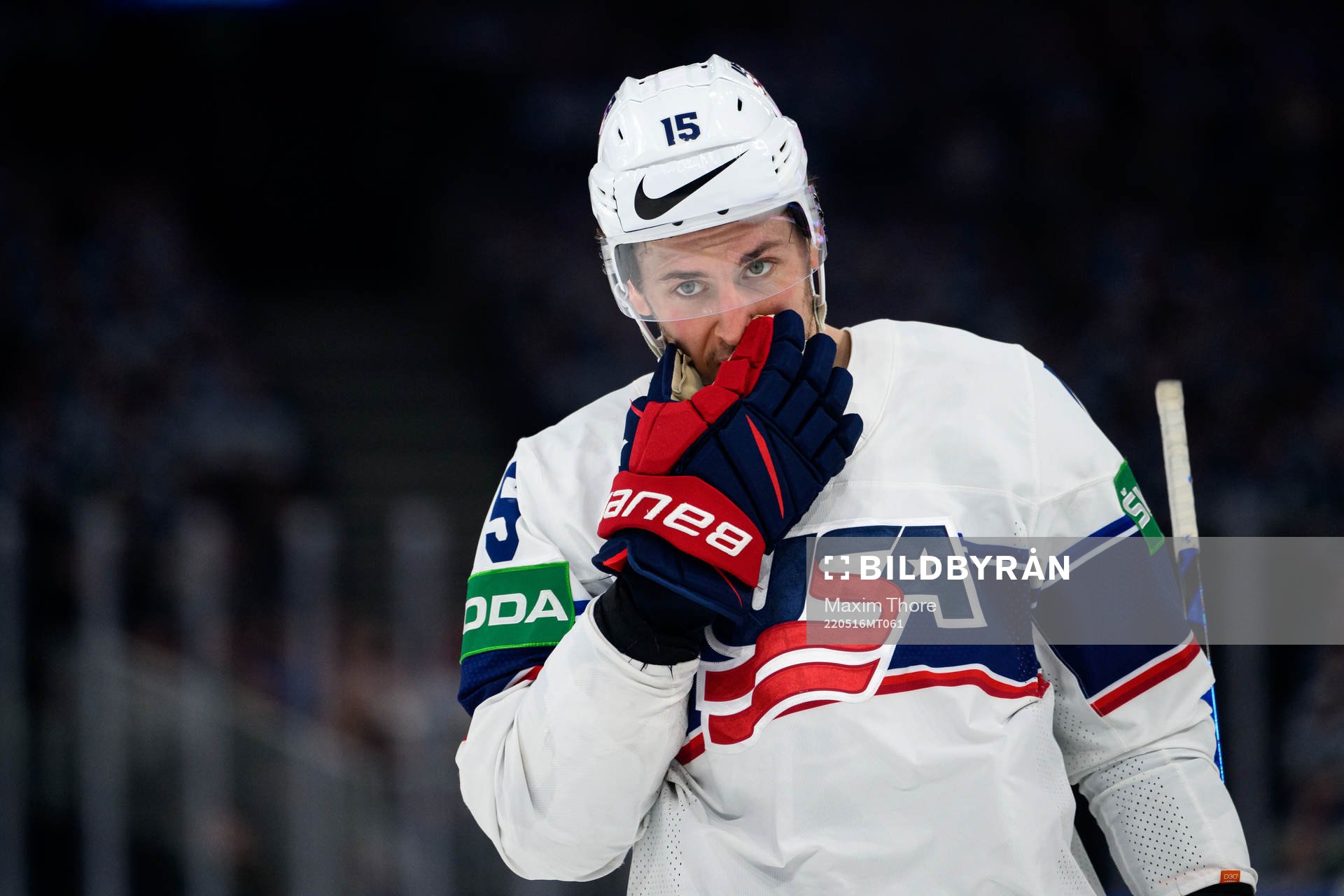 John Hayden of USA looks dejected