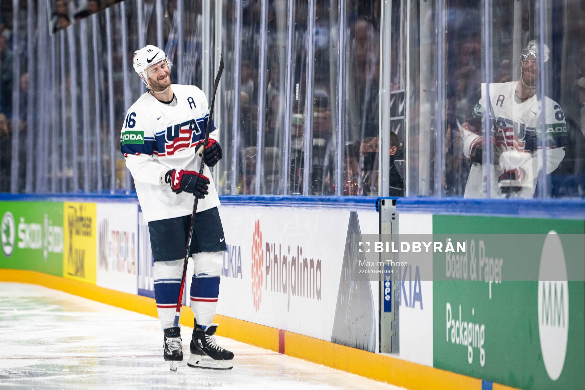 Austin Watson of USA reacts