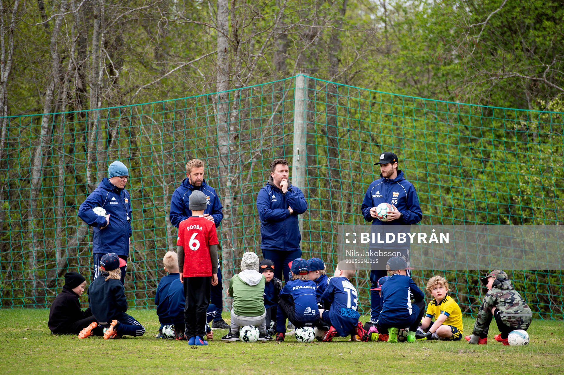 Tränare David Stoll, Peter Öhlen, Johan Larsson och
