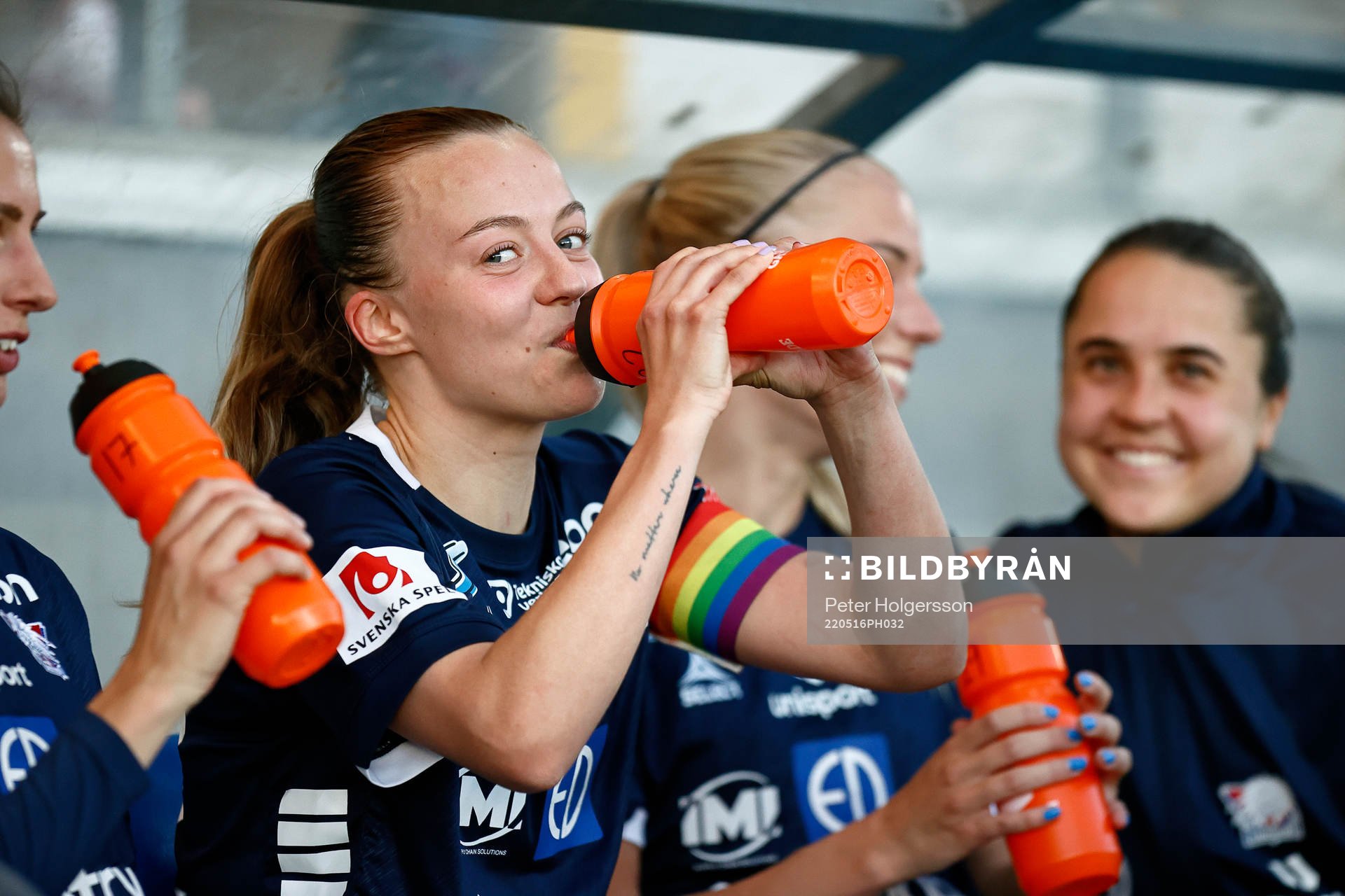 Linköpings Olga Ahtinen jublar