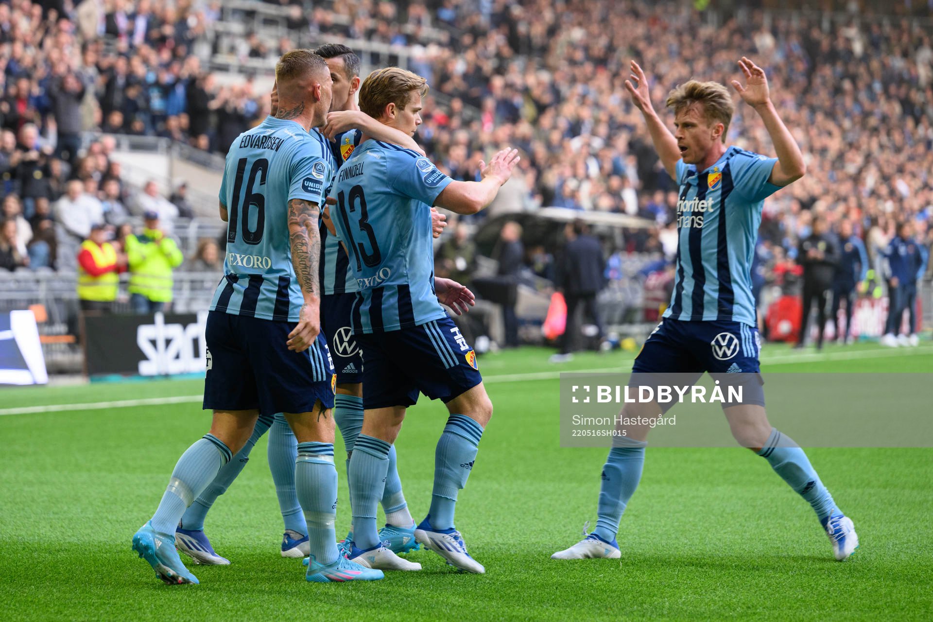 Djurgårdens Victor Edvardsen, Hampus Finndell, Rasmus