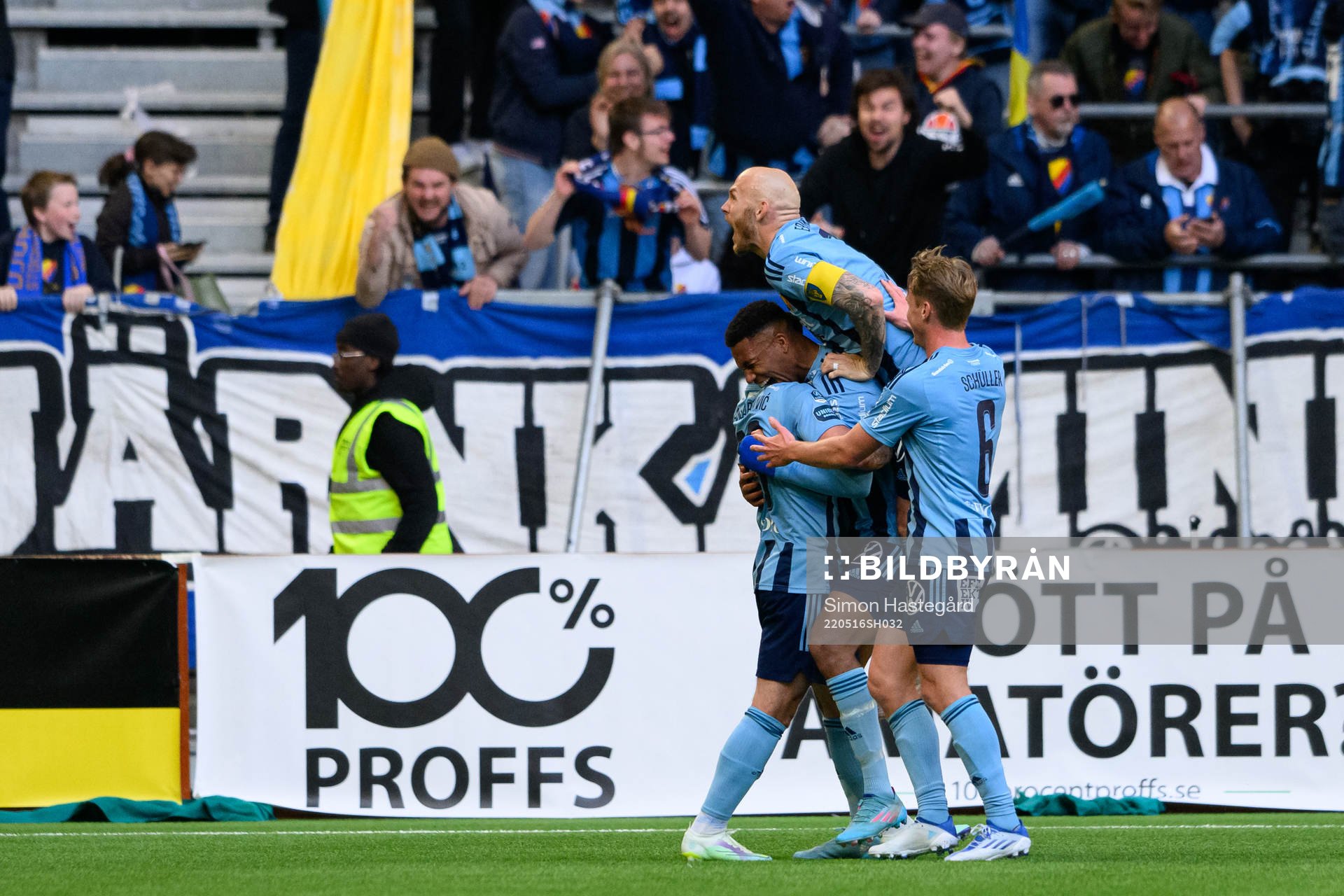 Djurgårdens spelare jublar