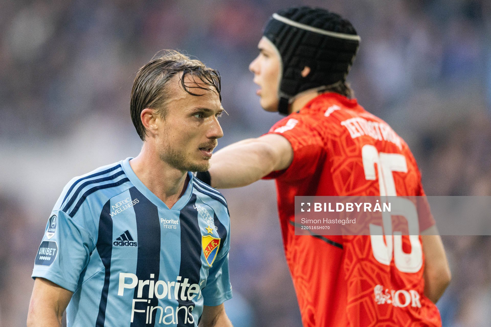 Djurgårdens Pierre Bengtsson och målvakt Jacob Widell