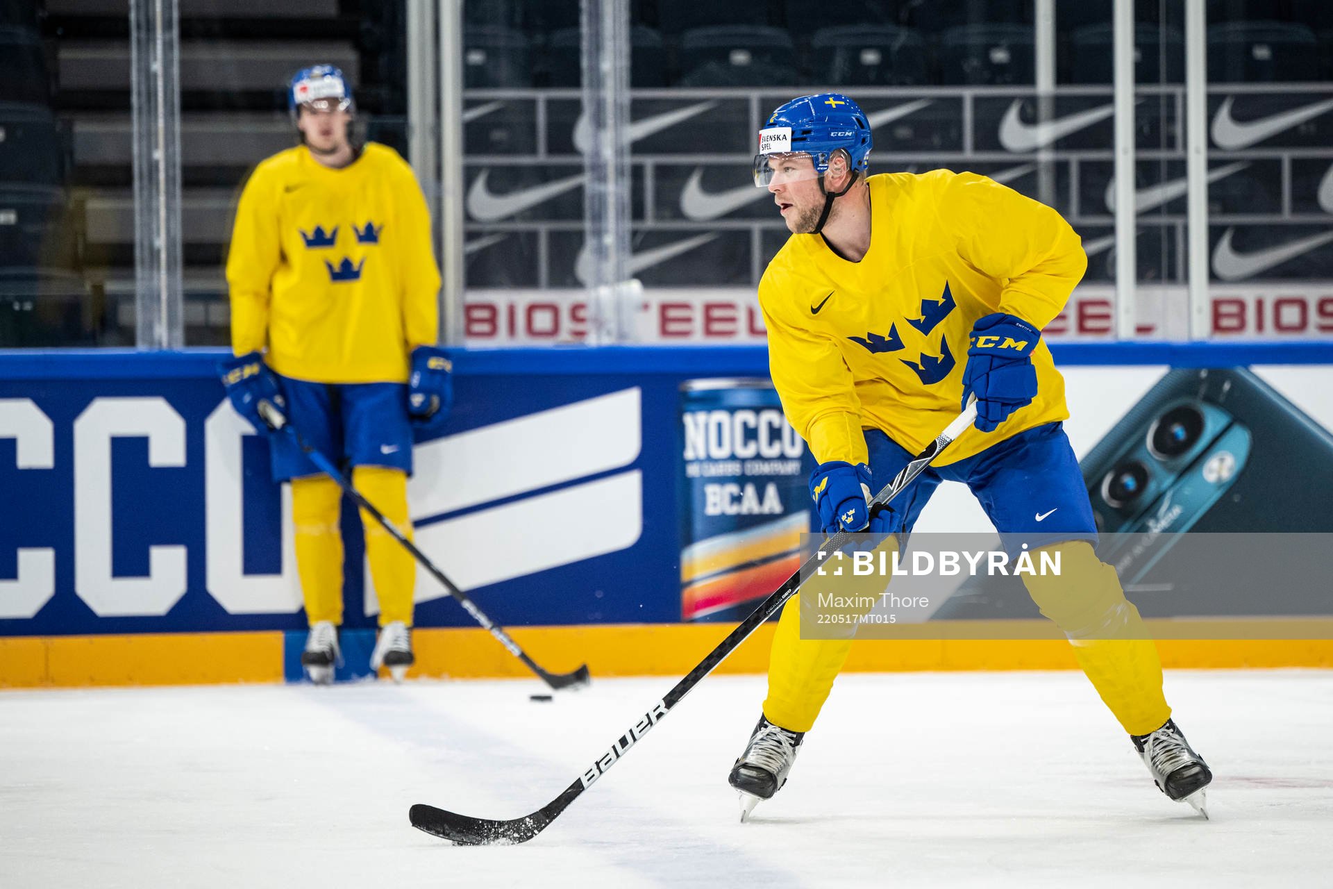 Christian Folin of Sweden at a practice session