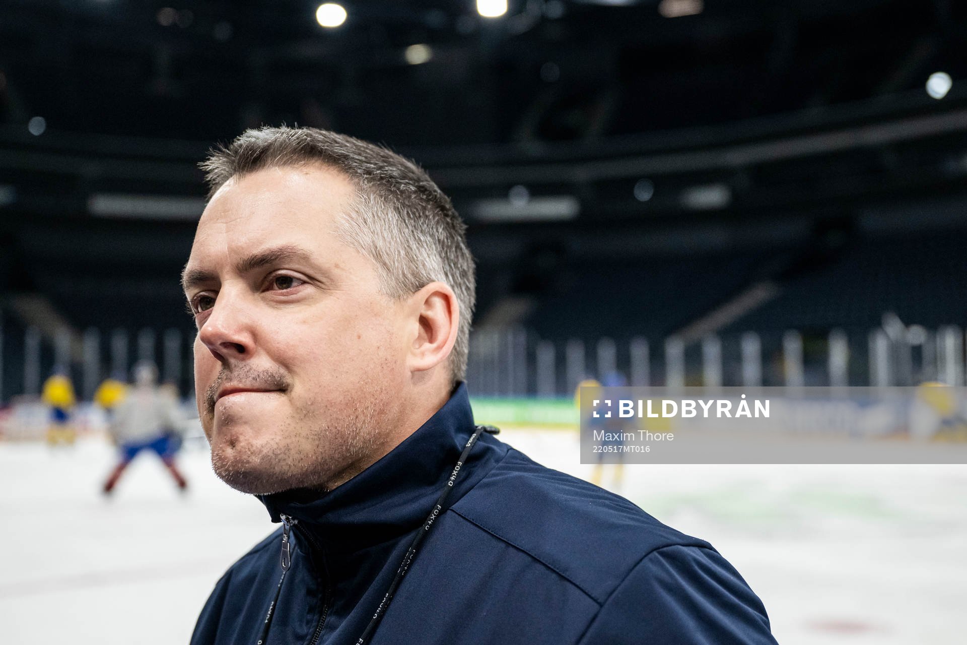 Assistant coach Tomas Montén of Sweden at a practice