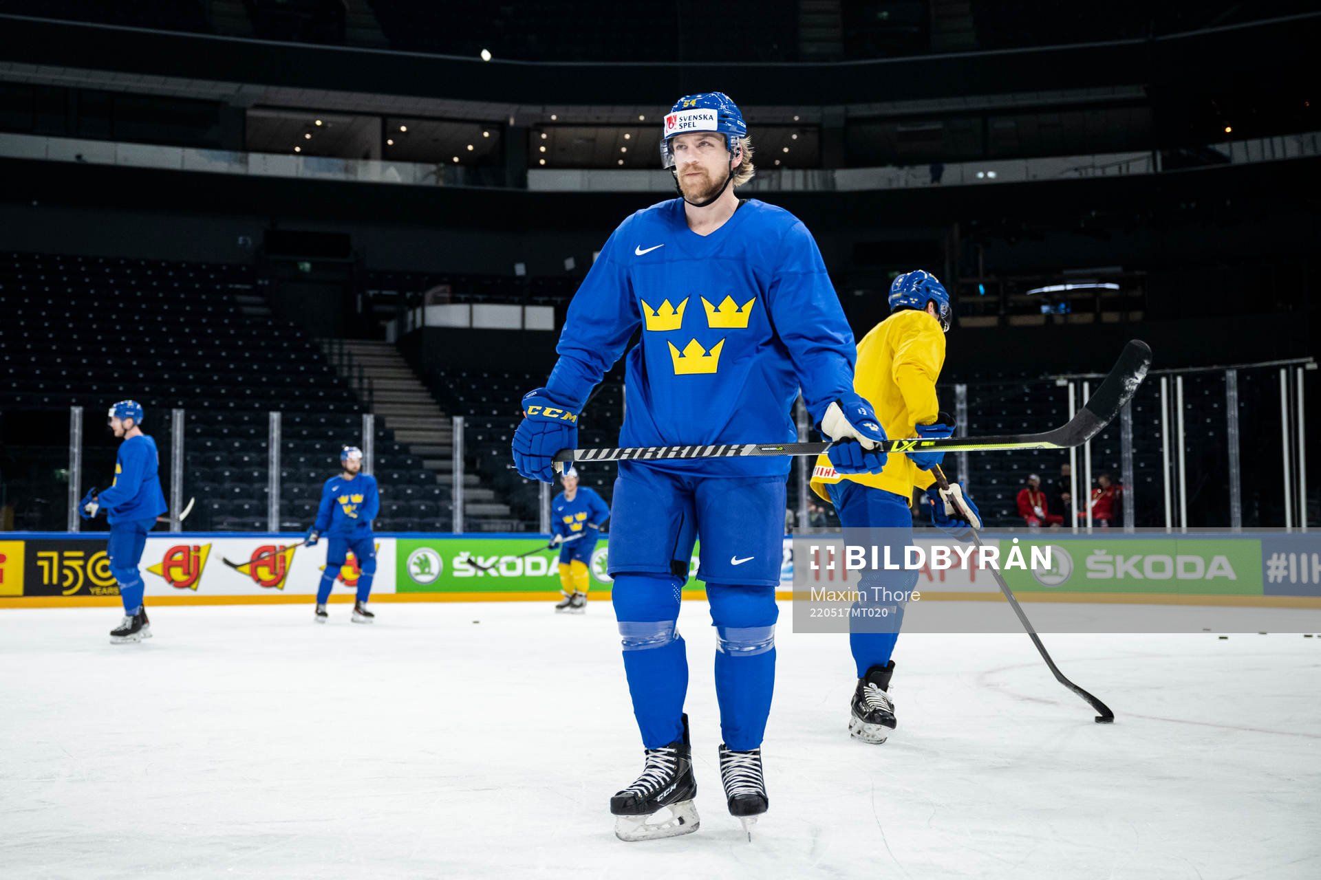 Anton Lindholm of Sweden at a practice session