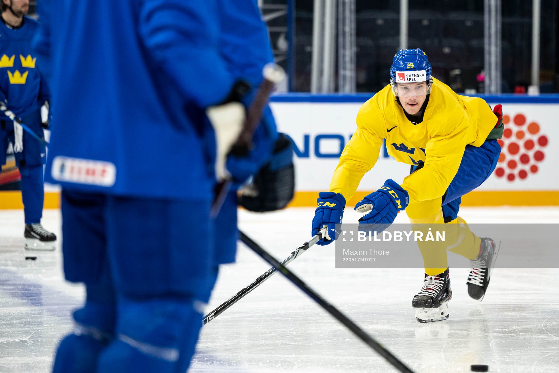 Elmer Söderblom of Sweden at a practice session