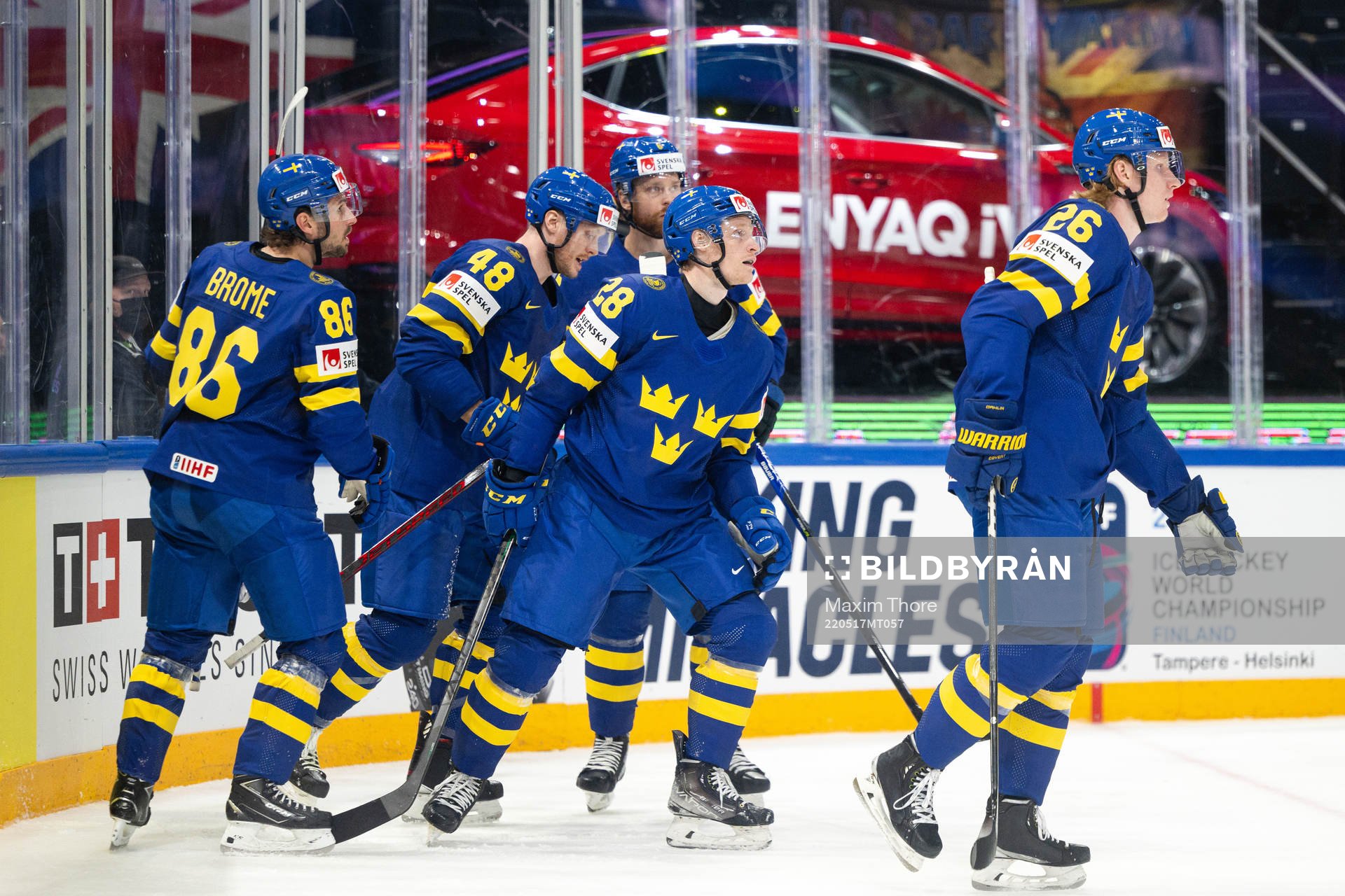 Anton Bengtsson of Sweden celebrates the 3-0 goal
