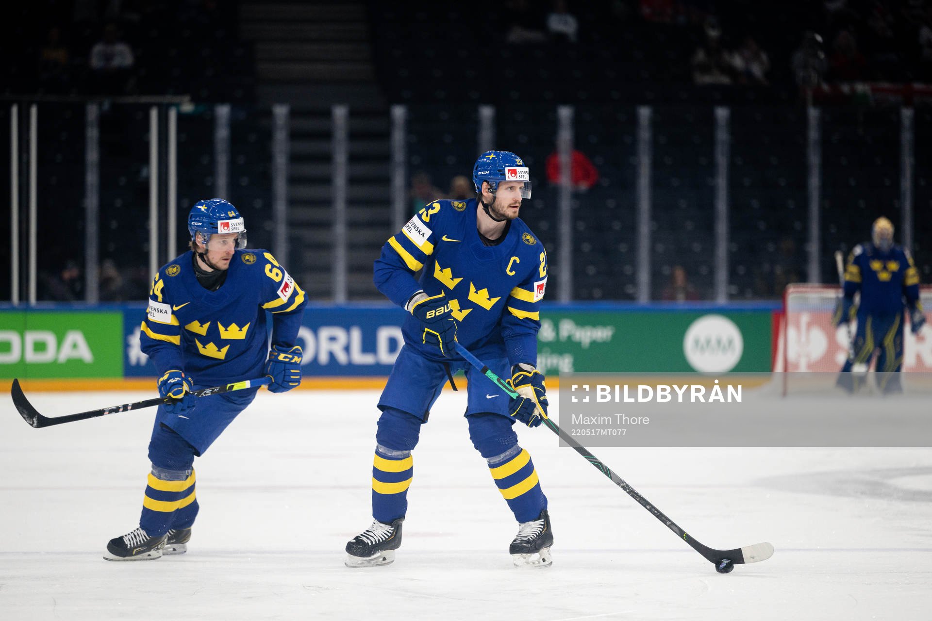 Jonathan Pudas and Oliver Ekman Larsson of Sweden