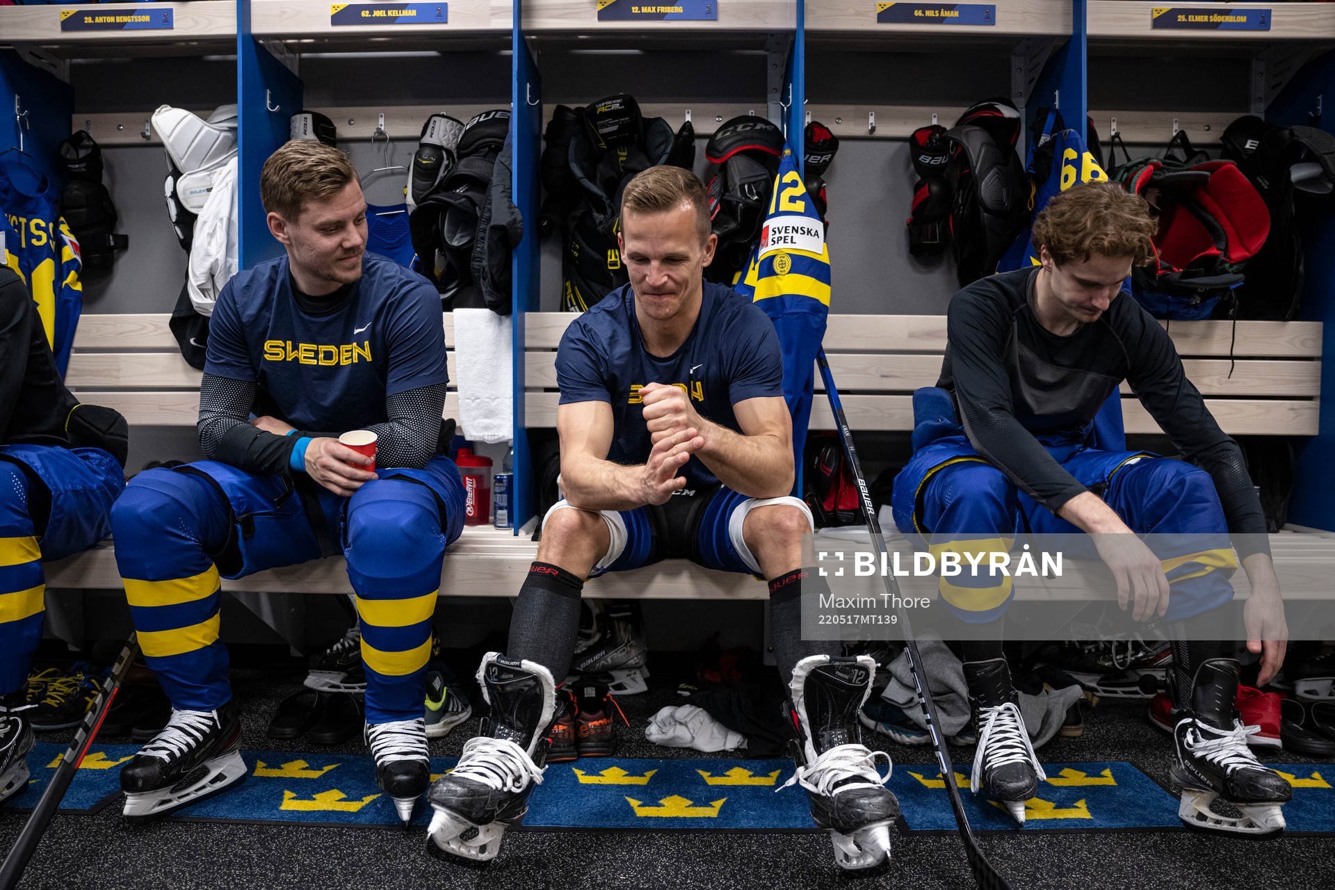 Joel Kellman, Max Friberg and Nils Åman of Sweden