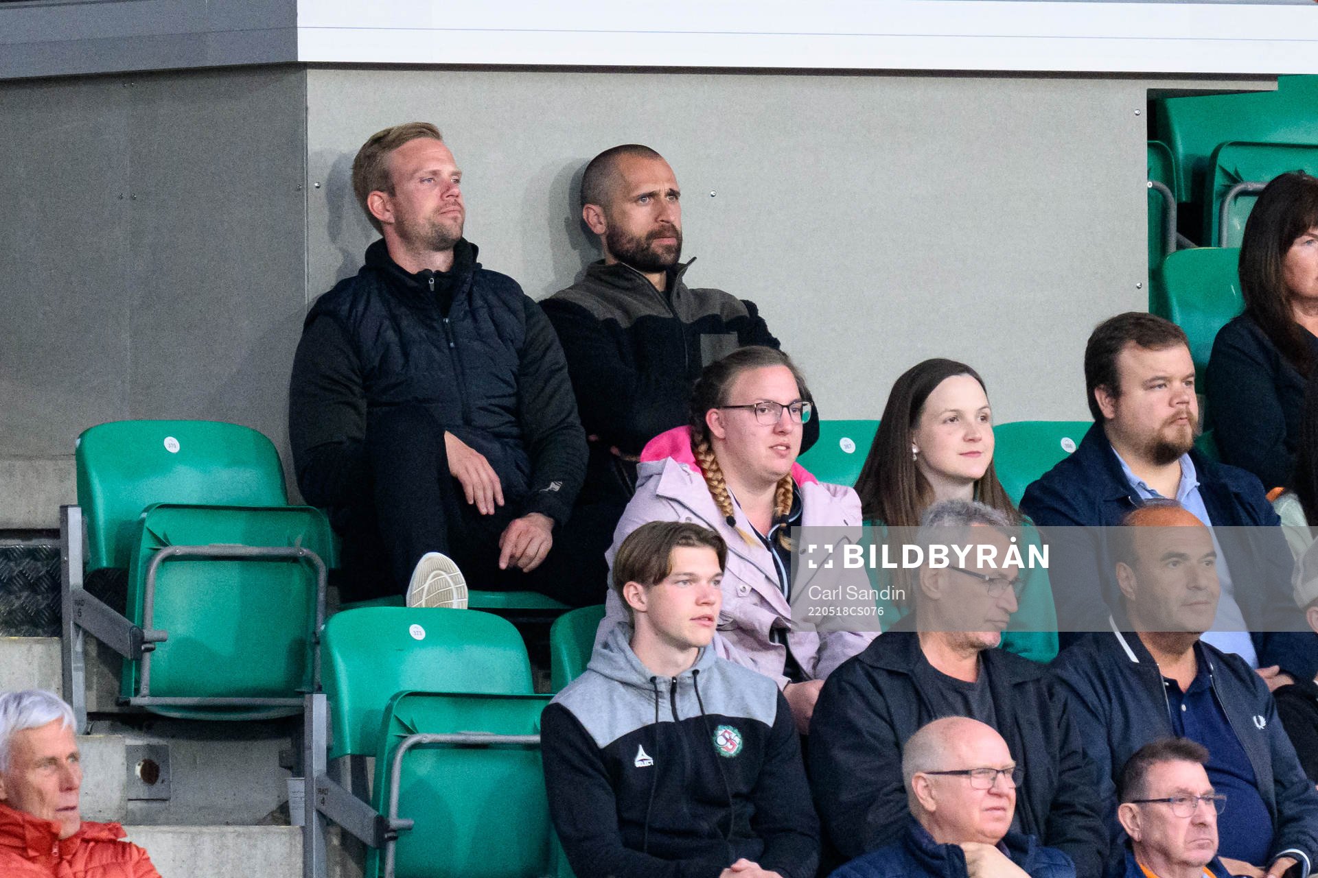 Elfsborgs tränare Emir Bajrami på läktaren