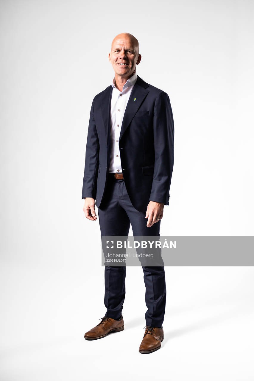 Jens T Andersson, landslagschef Svenska fotbollförbundet, poserar för ett porträtt under en fotografering den 18 maj 2022 i Stockholm. 