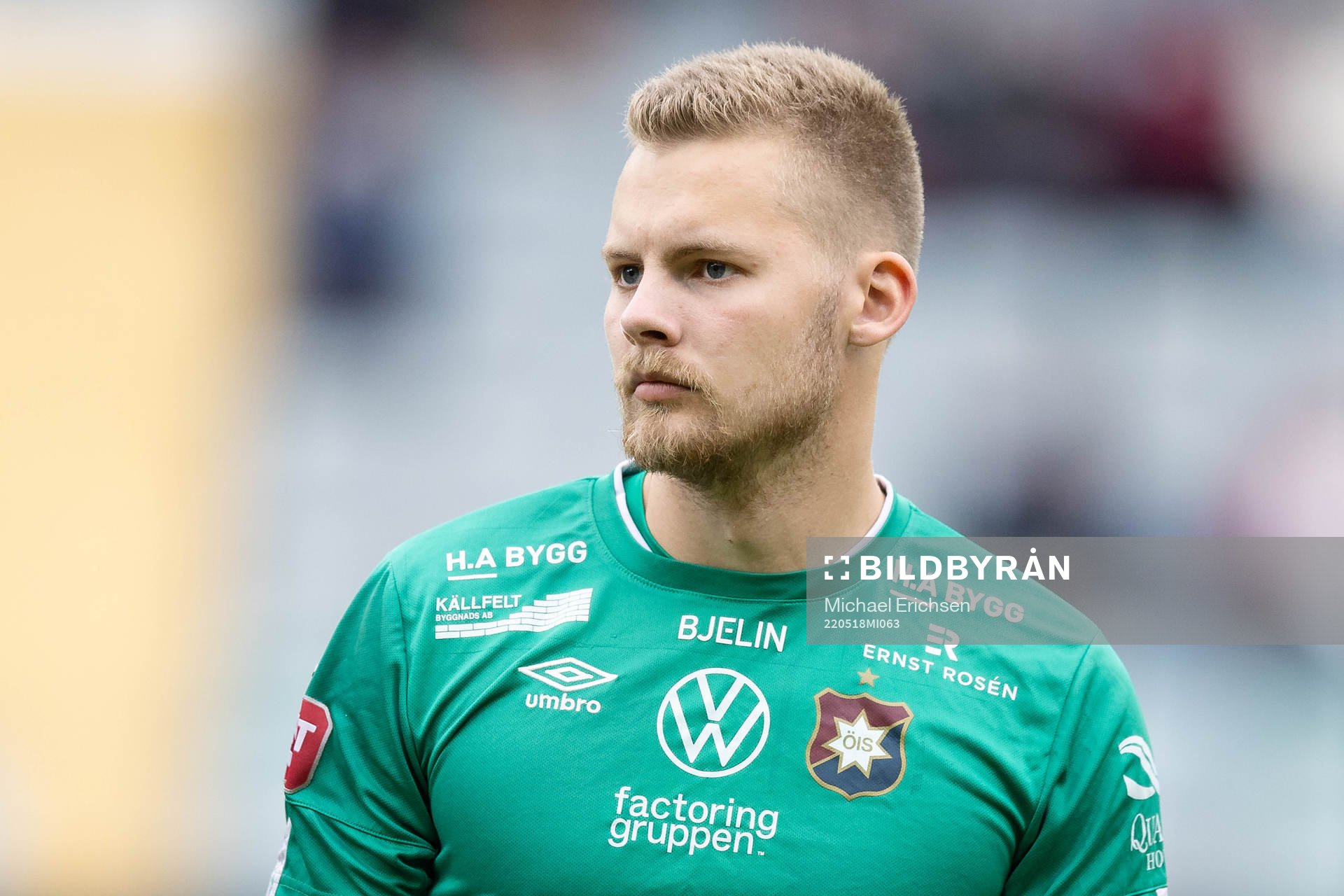 Örgrytes målvakt Robin Wallinder på line up innan