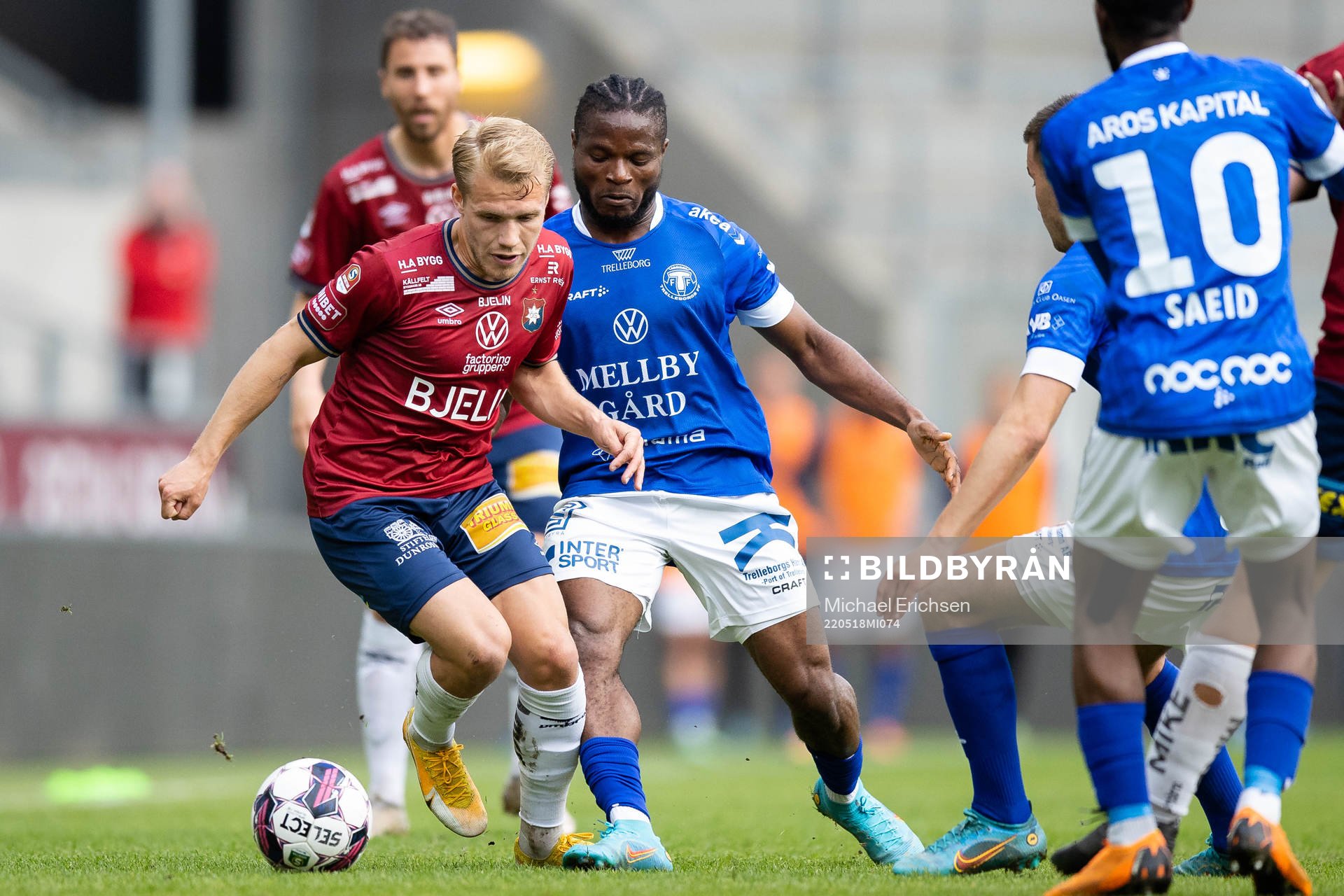 Örgrytes Hampus Dahlqvist och Trelleborgs Henry Offia