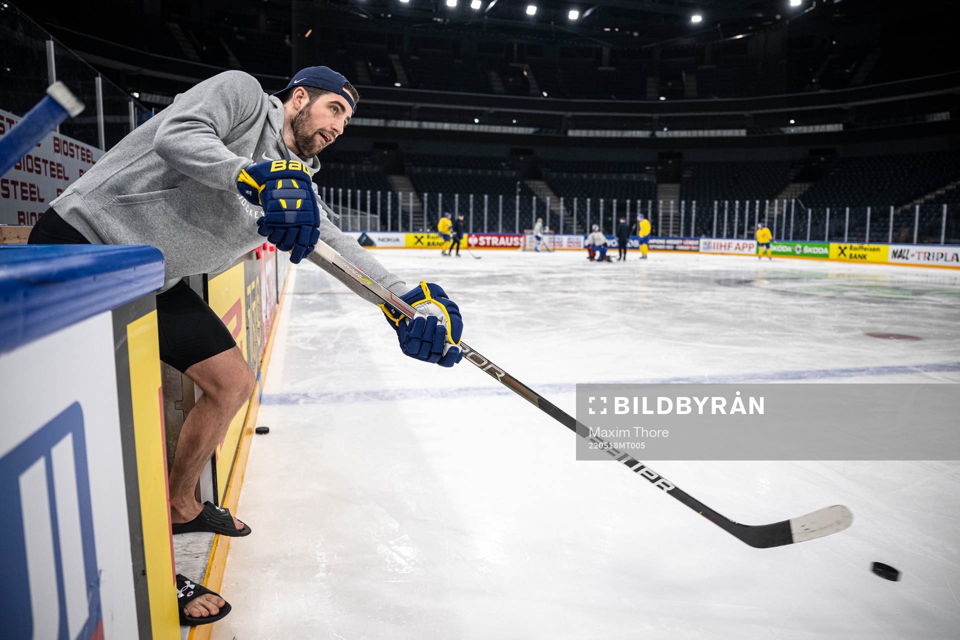Erik Gustafsson of Sweden at a practice session