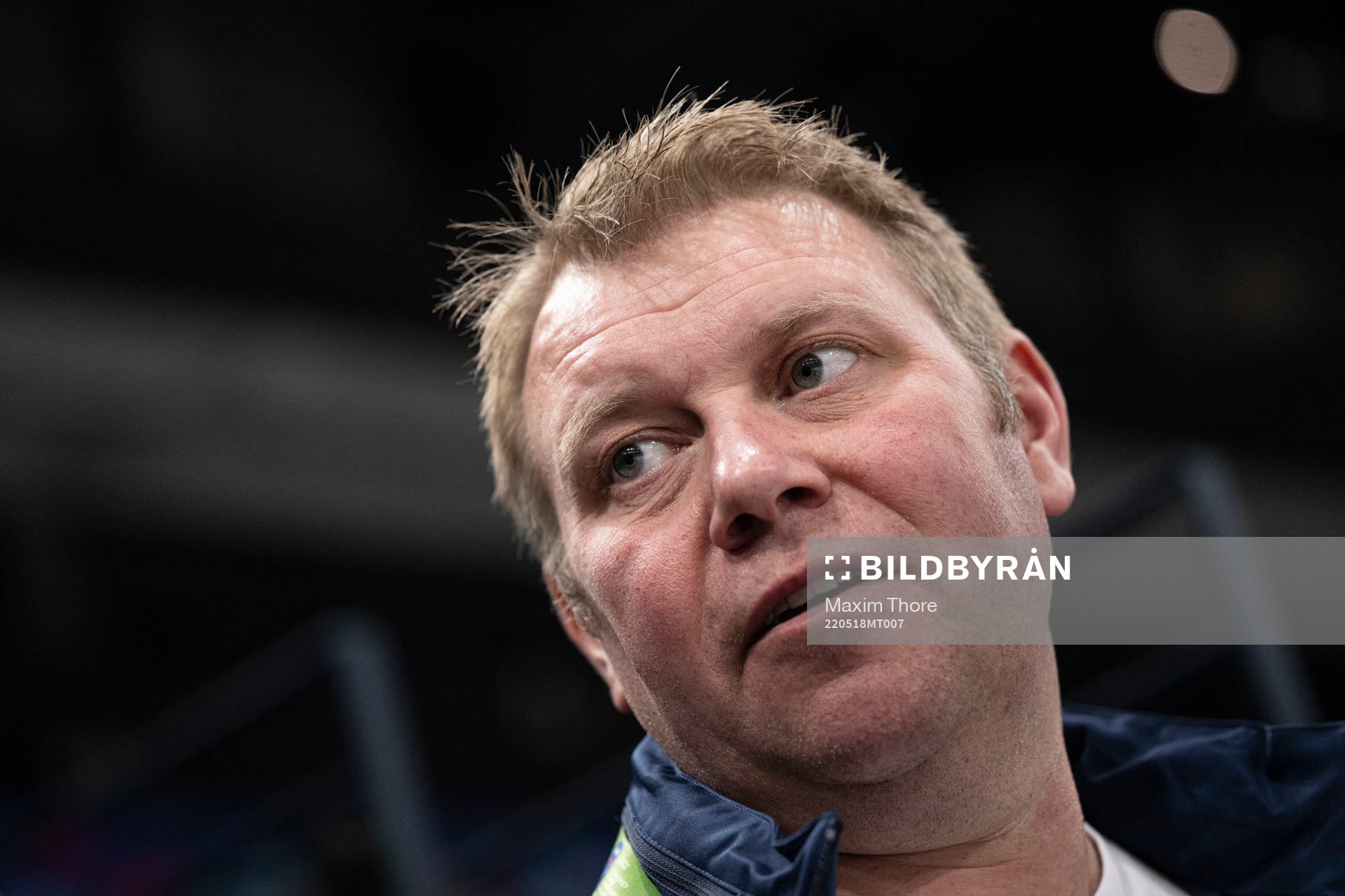 Team manager Lars Östblom of Sweden at a practice session