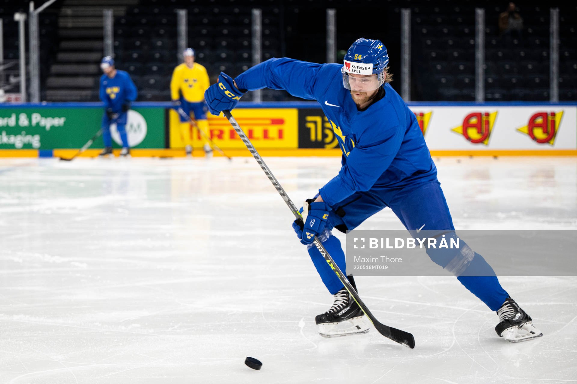 Anton Lindholm of Sweden at a practice session
