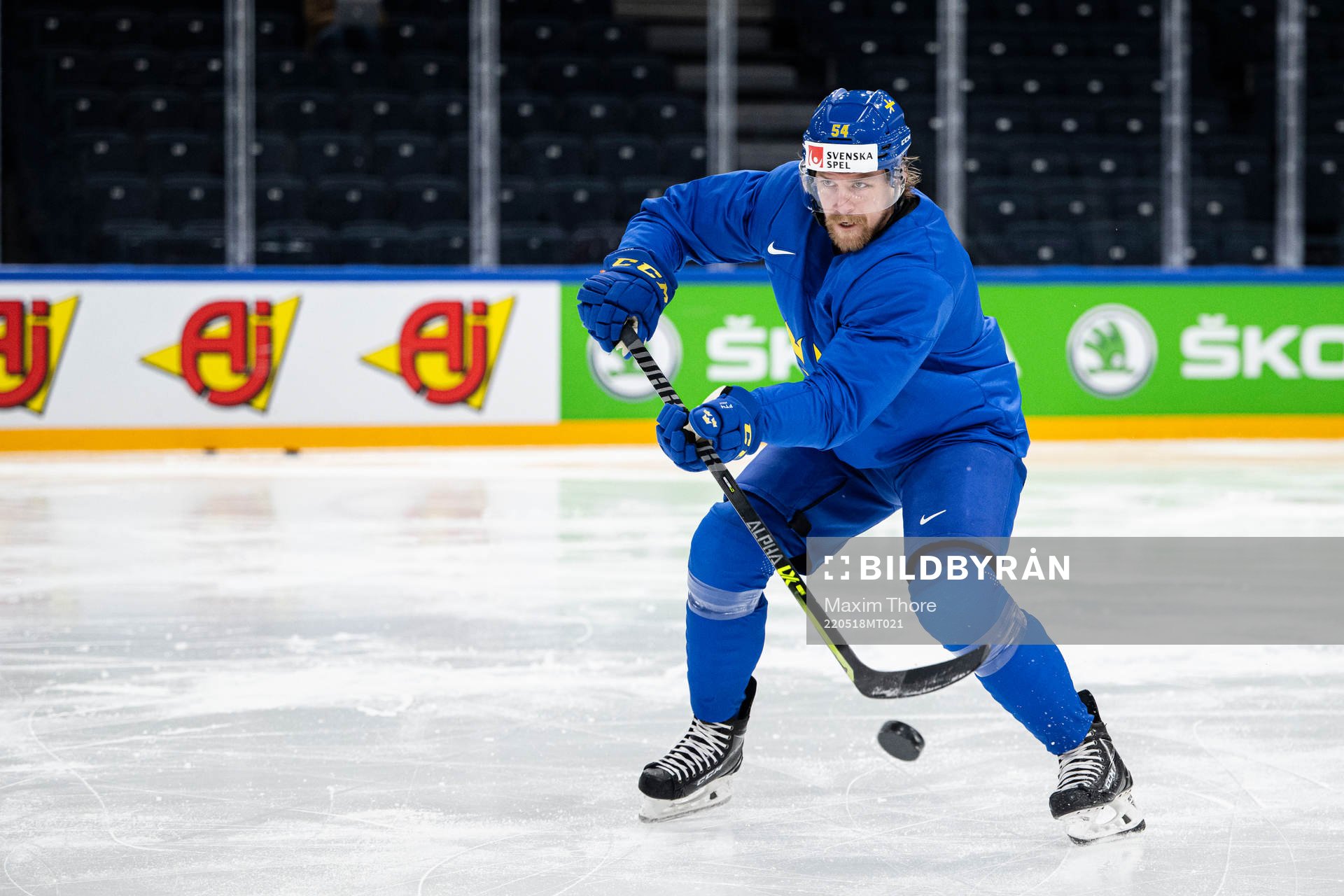 Anton Lindholm of Sweden at a practice session