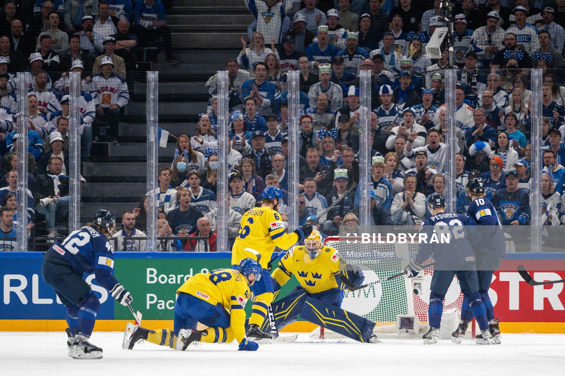 Goaltender Magnus Hellberg of Sweden