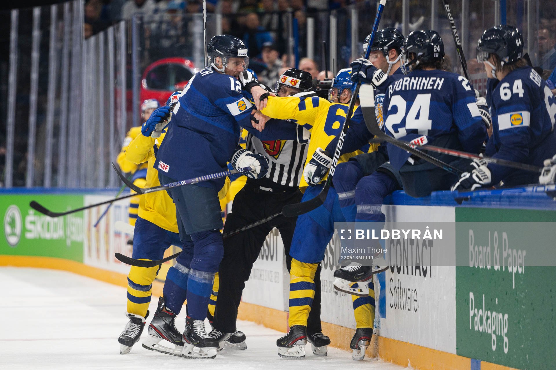 Marko Antilla of Finland against Joel Kellman of Sweden