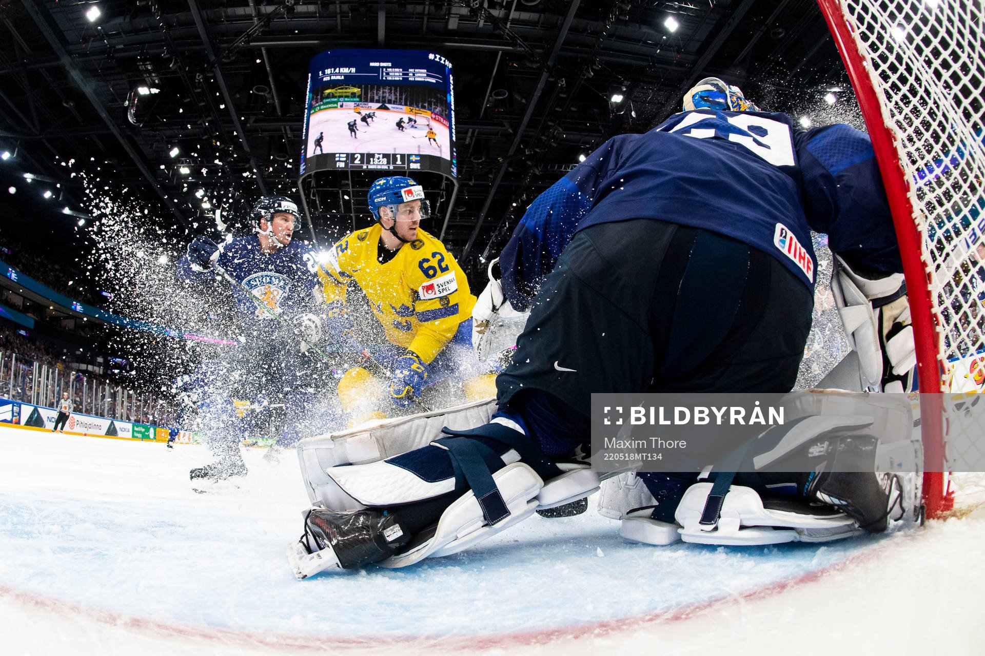 Toni Rajala of Finland and Joel Kellman of Sweden