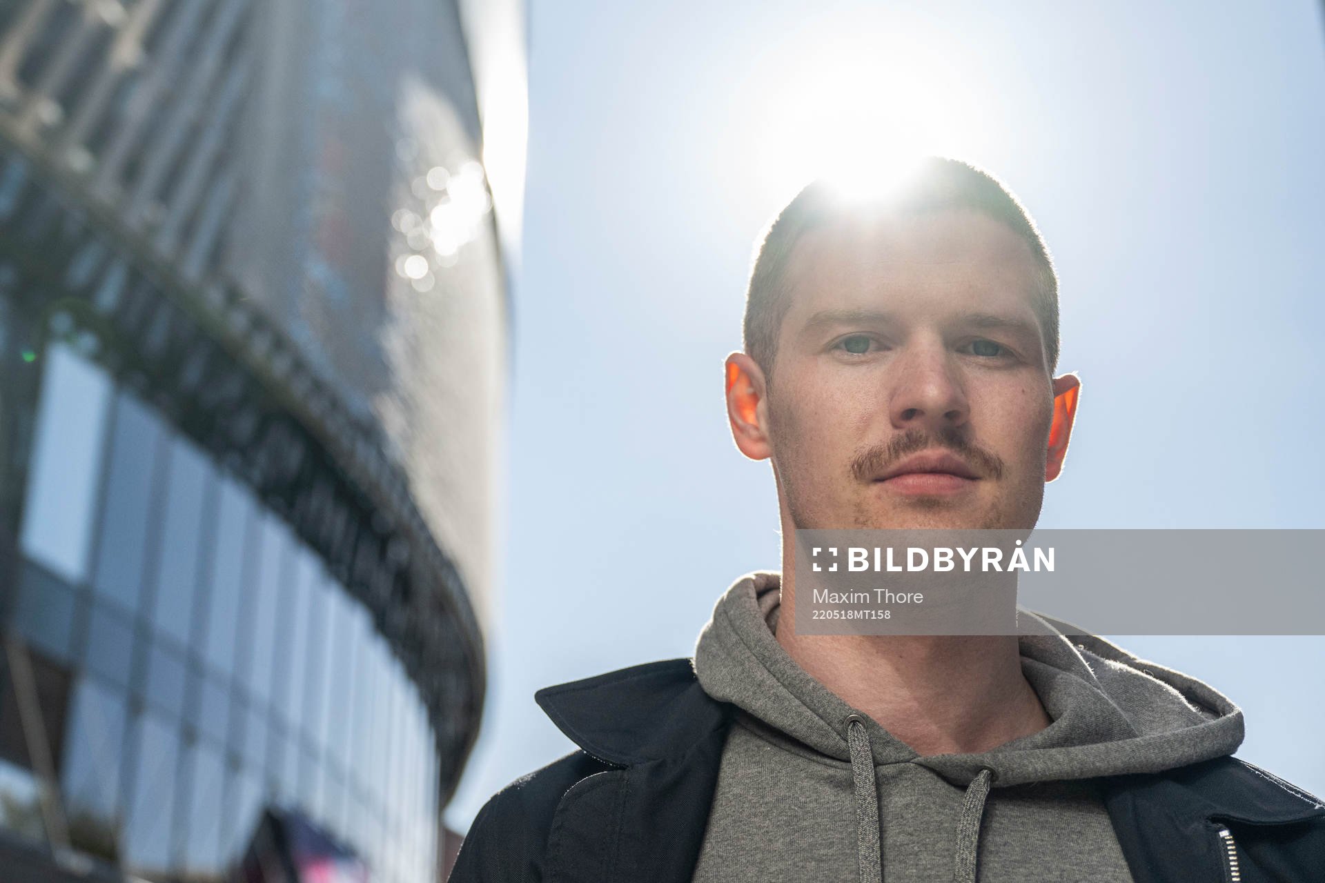 Adam Johansson of Swedish newspaper Expressen poses for a