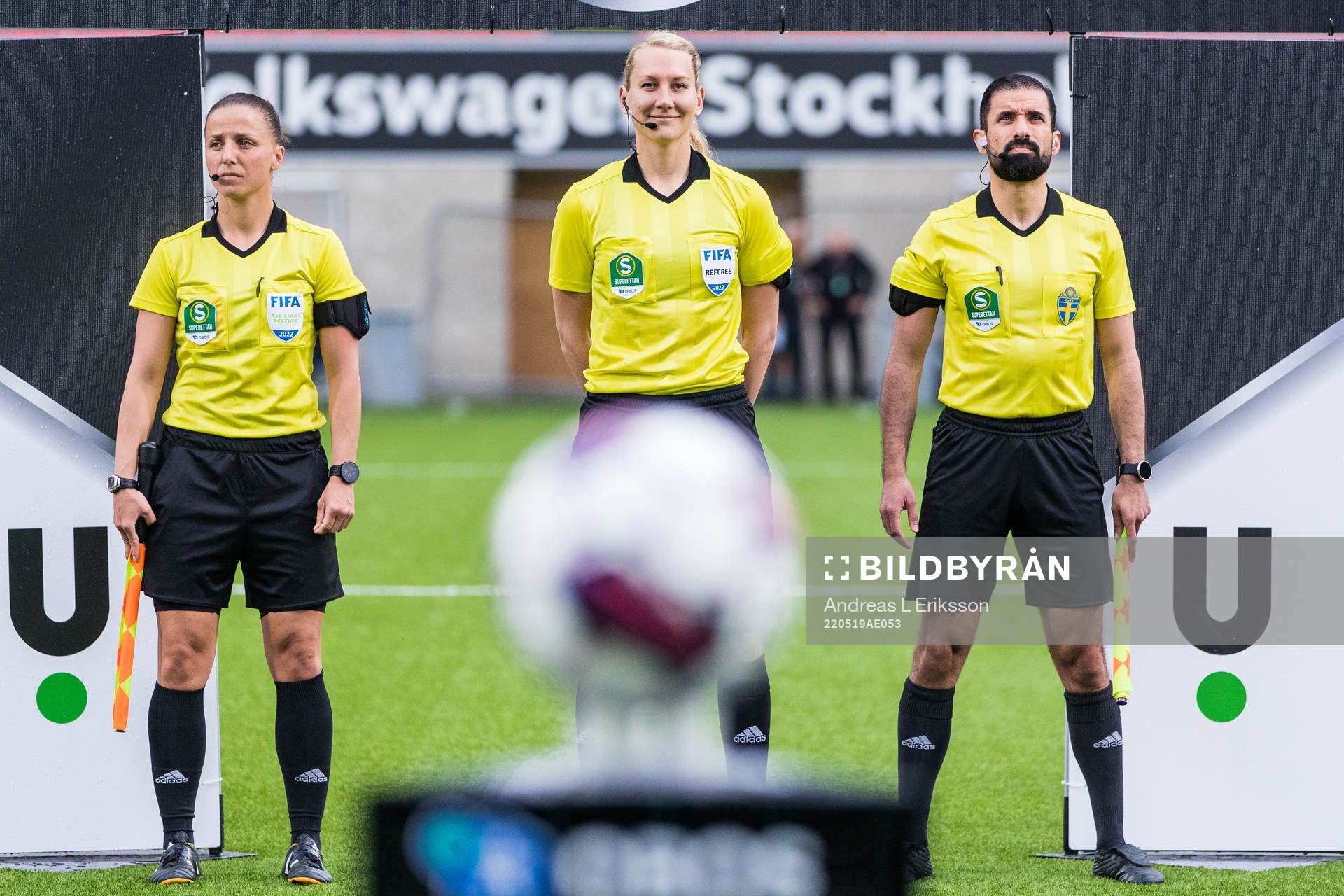 Assisterande domare Almira Spahic, domare Tess Olofsson och