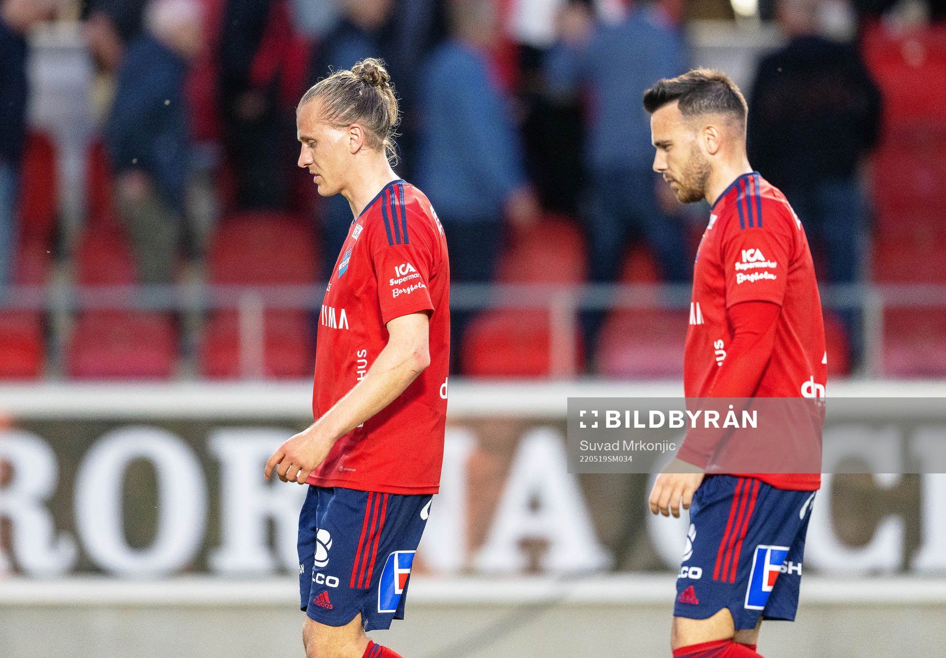 Östers Jesper Jonasson Westermark och Ahmed Bonnah deppar