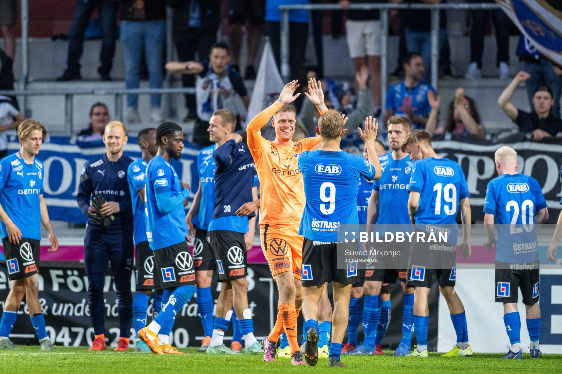 Halmstads målvakt Malkolm Nilsson Säfqvist och Villiam