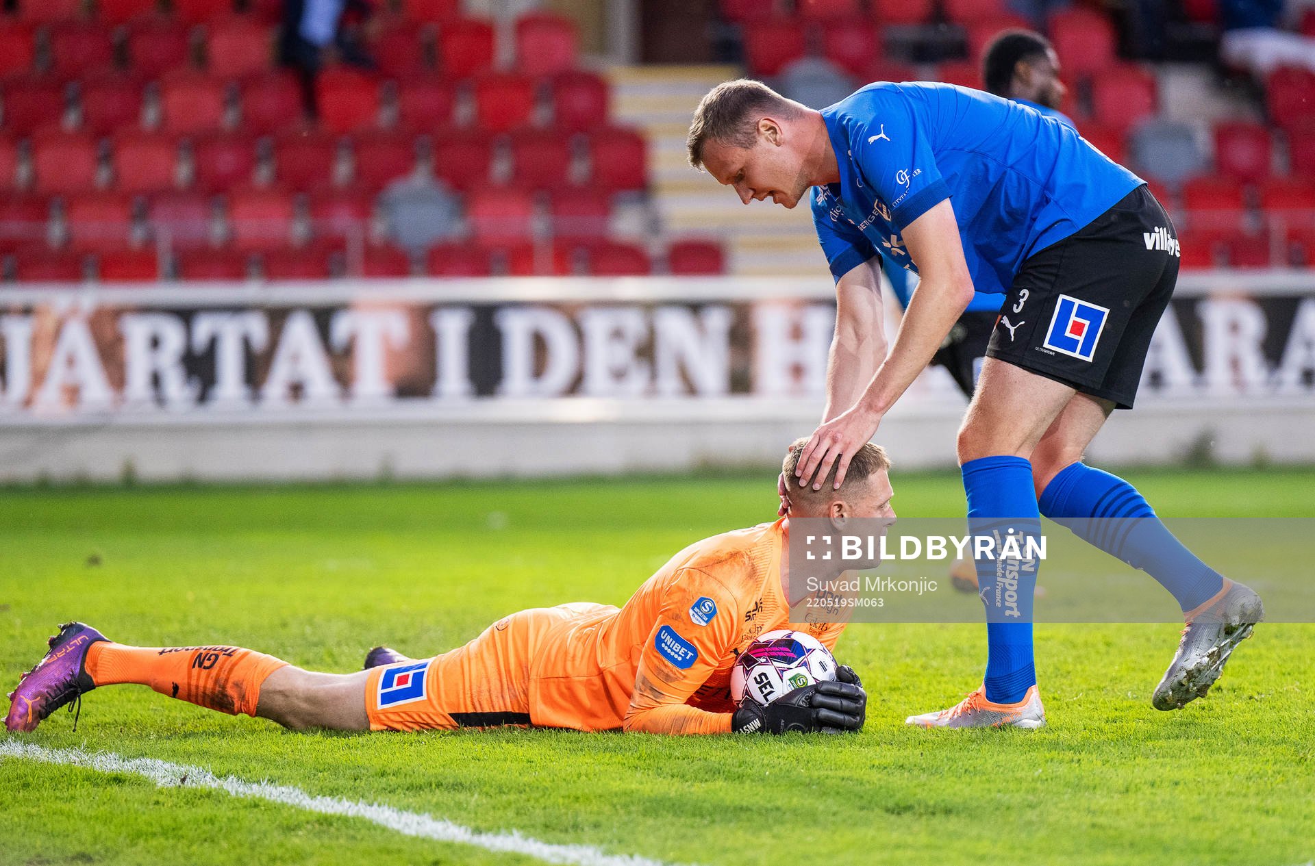 Halmstads målvakt Malkolm Nilsson Säfqvist och Alexander