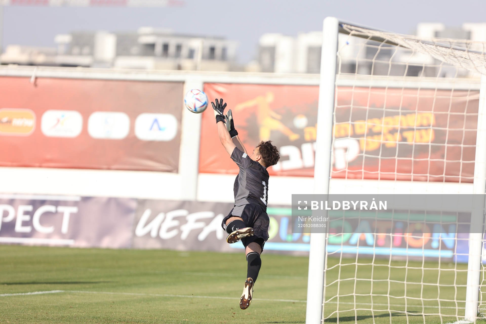 Goalkeeper Elis Bishesari of Sweden