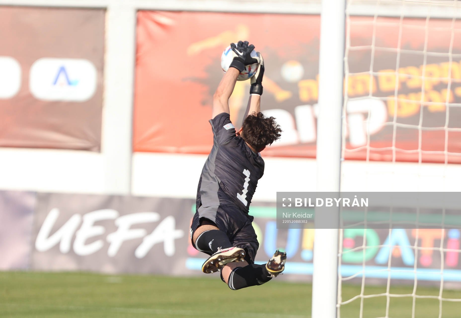 Goalkeeper Elis Bishesari of Sweden