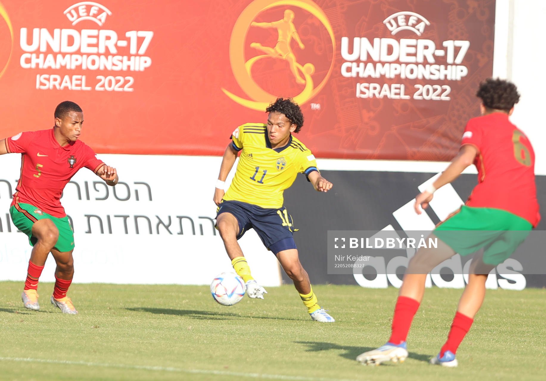 Malïk Mokédé  of Sweden sduring the UEFA Under-17